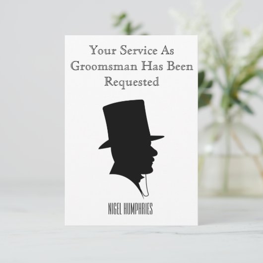 Beste man of Groomsman nodigt uit Kaart (Staand voorkant)