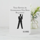 Beste man of Groomsman nodigt uit Kaart (Staand voorkant)