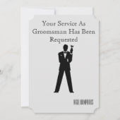 Beste man of Groomsman nodigt uit Kaart (Voorkant)