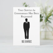 Beste man of Groomsman nodigt uit Kaart (Staand voorkant)