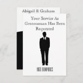 Beste man of Groomsman nodigt uit Kaart (Voorkant / Achterkant)