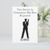 Beste man of Groomsman nodigt uit Kaart (Staand voorkant)