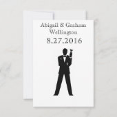 Beste man of Groomsman nodigt uit Kaart (Achterkant)