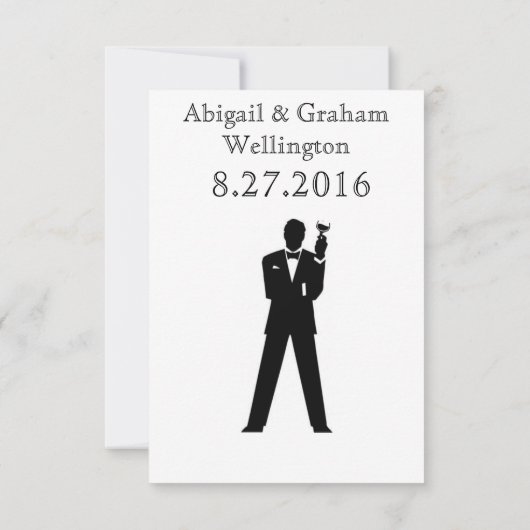 Beste man of Groomsman nodigt uit Kaart (Achterkant)