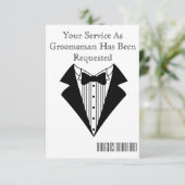 Beste man of Groomsman nodigt uit Kaart (Staand voorkant)