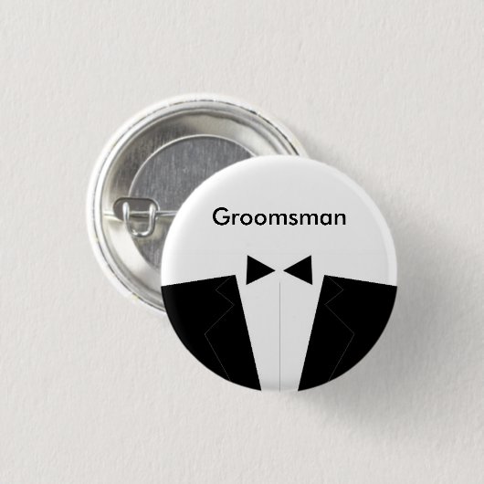 Beste man of Groomsman Ronde Button 3,2 Cm (Voorkant /achterkant)