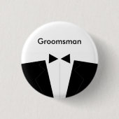 Beste man of Groomsman Ronde Button 3,2 Cm (Voorkant)