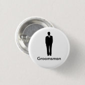 Beste man of Groomsman Ronde Button 3,2 Cm (Voorkant /achterkant)