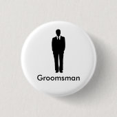 Beste man of Groomsman Ronde Button 3,2 Cm (Voorkant)