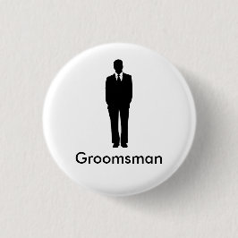 Beste man of Groomsman Ronde Button 3,2 Cm