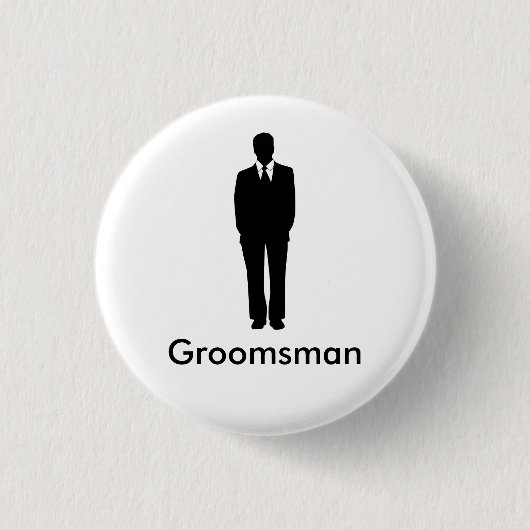 Beste man of Groomsman Ronde Button 3,2 Cm (Voorkant)
