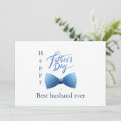 Beste man ooit blauwe vaderdag kaart (Staand voorkant)