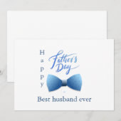 Beste man ooit blauwe vaderdag kaart (Voorkant / Achterkant)