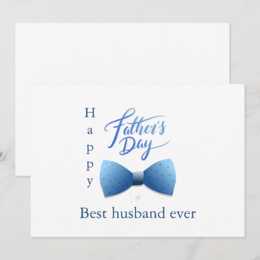 Beste man ooit blauwe vaderdag kaart (Voorkant / Achterkant)
