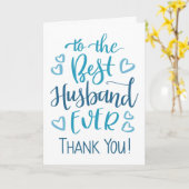 Beste man ooit dank u typografie in blauw kaart (Gele Bloem)