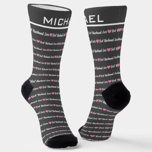 Beste man ooit | Elegant Monogram Sokken (Gebogen)