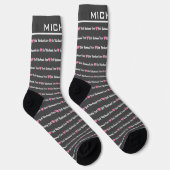Beste man ooit | Elegant Monogram Sokken (Rechts)