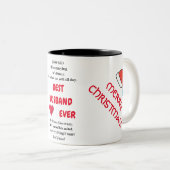 Beste man ooit en Man in tuxedo silhouette Tweekleurige Koffiemok (Voorkant rechts)