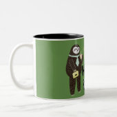 BESTE MAN OOIT gepersonaliseerde Custom Whimsical Tweekleurige Koffiemok (Links)