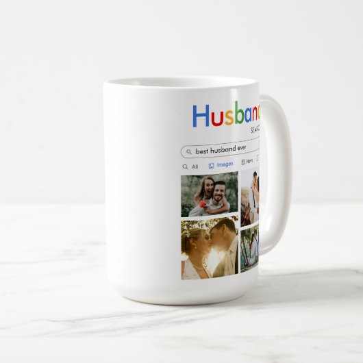 Beste man ooit grappig zoeken | 4 Fotocollage Koffiemok (Voorkant rechts)