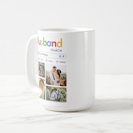 Beste man ooit grappig zoeken | 4 Fotocollage Koffiemok (Voorkant links)