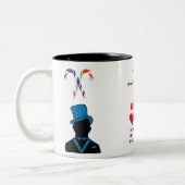 Beste man ooit & Man in tuxedo silhouet Tweekleurige Koffiemok (Links)