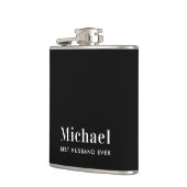 Beste man ooit Monogram Zwart Heupfles (Links)