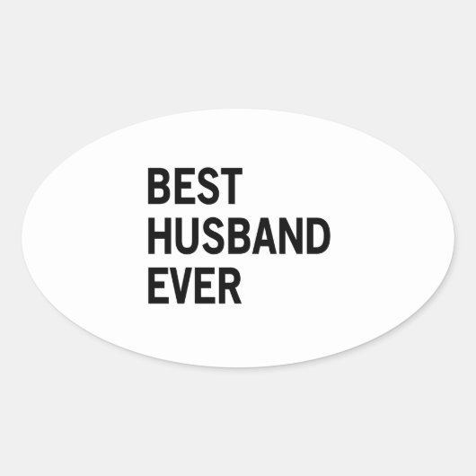 Beste man ooit ovale sticker (Voorkant)