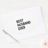 Beste man ooit ovale sticker (Envelop)