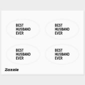 Beste man ooit ovale sticker (Vel)