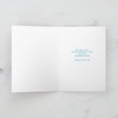 Beste man ooit Vaderdag typografie in blauw Kaart (Binnen)