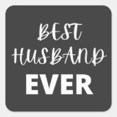 Beste man ooit vierkante sticker (Voorkant)