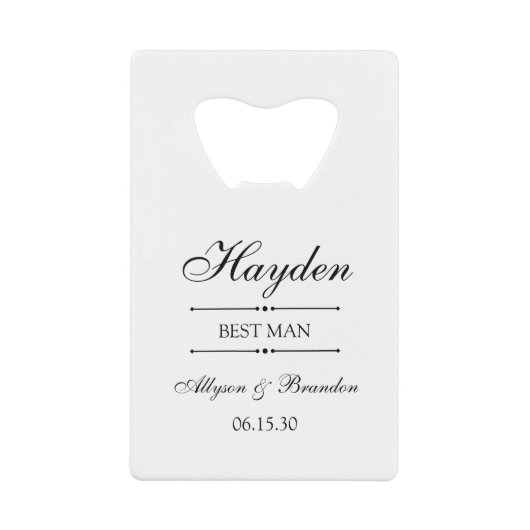 Beste man op maat creditkaart flessenopener (Voorkant)