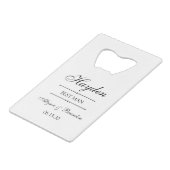 Beste man op maat creditkaart flessenopener (Achterkant Gekanteld)