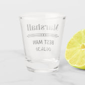 Beste man op maat shot glas (Achterkant)