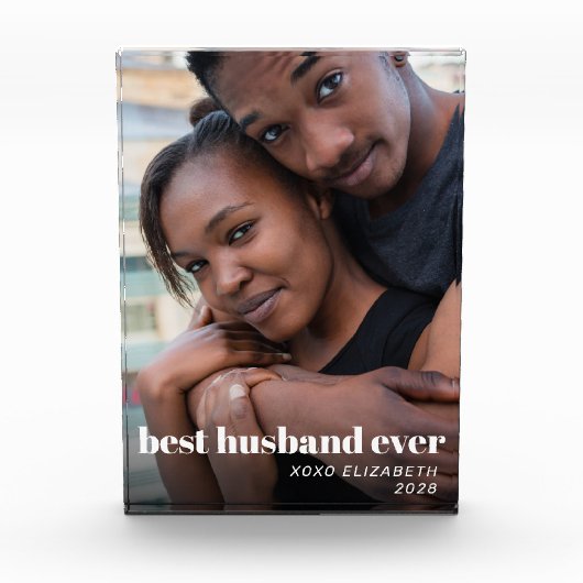 Beste man op persoonlijke titel fotoblokken (Voorkant)