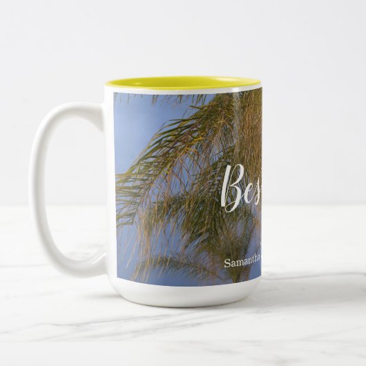 Beste Man Palm Trees Gepersonaliseerde Mokken (Links)
