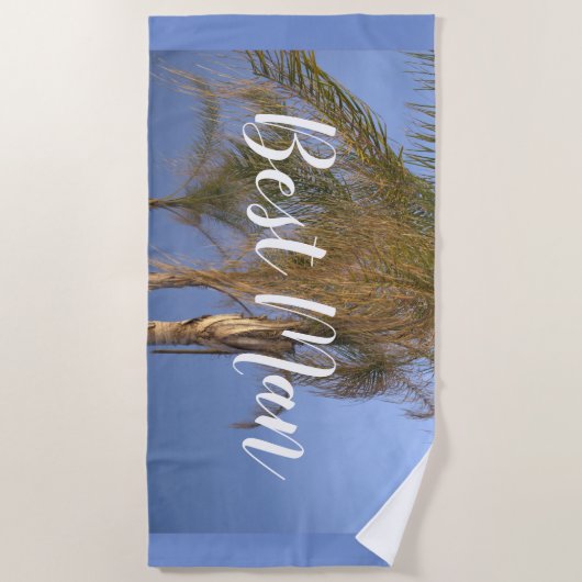 Beste Man Palm Trees Strandlaken (Voorkant)