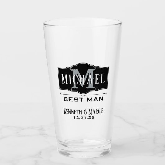 BESTE MAN PERSONALISEERD GLAS (Voorkant)