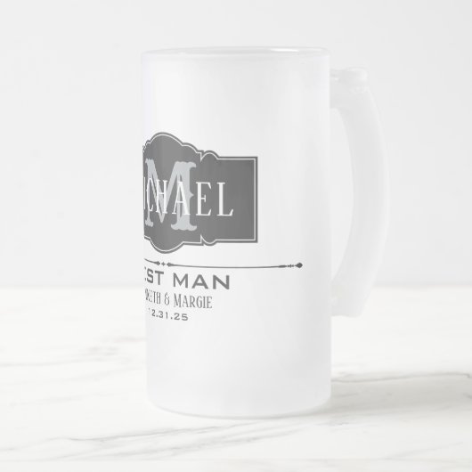 BESTE MAN PERSONALISEERD MATGLAS BIERPUL (Voorkant rechts)