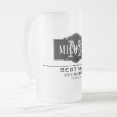 BESTE MAN PERSONALISEERD MATGLAS BIERPUL (Voorkant links)