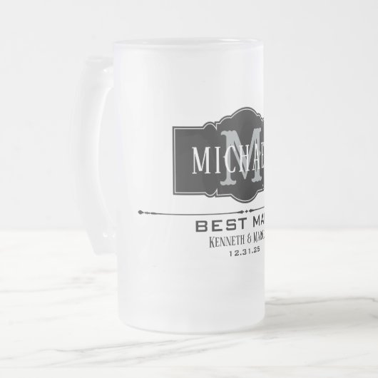 BESTE MAN PERSONALISEERD MATGLAS BIERPUL (Voorkant links)