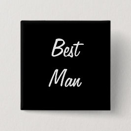 Beste man pin vierkante button 5,1 cm