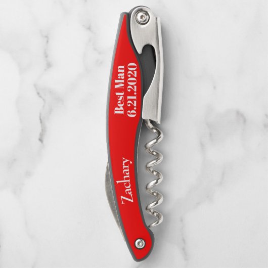 Beste Man Red Black Wedding Kurkentrekkers (Achterkant)