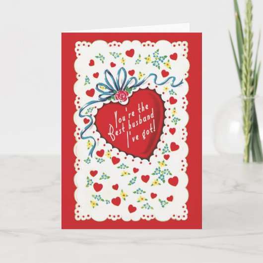 BESTE MAN - retro grappige Valentijnsdag kaart (Voorkant)