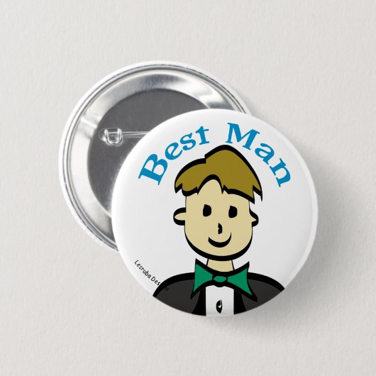 Beste man ronde button 5,7 cm (Voorkant /achterkant)