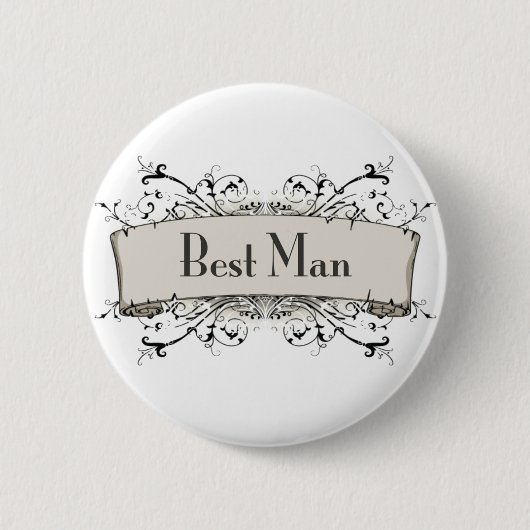 *Beste man Ronde Button 5,7 Cm (Voorkant)