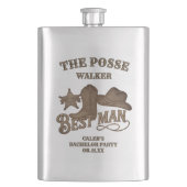 Beste Man Rustieke Cowboy Posse vrijgezellenfeest Flacon (Voorkant)