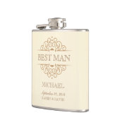 Beste Man  Scrolls Wedding Party Flask Heupfles (Links)