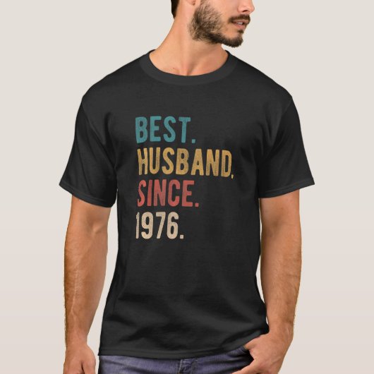 Beste man sinds 1976 46e trouwdag F T-shirt (Voorkant)